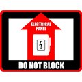 5S Supplies Electrical Panel - Do Not Block Rectangle 20in Diameter Non Slip Floor Sign FS-ELDNBRCT-20